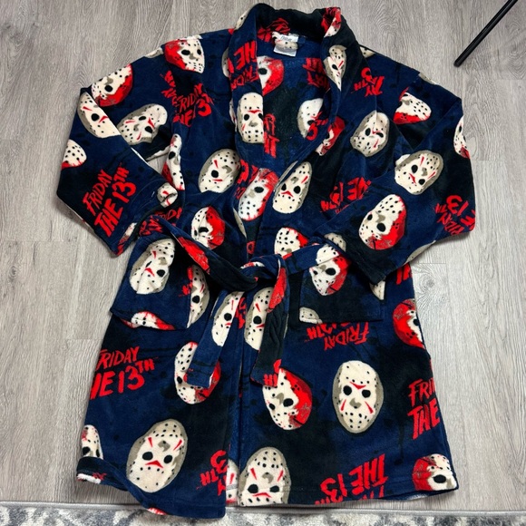 Friday The 13Th Other - Friday the 13th Plush Hooded Bathrobe with pockets | Size One Size Fits Most